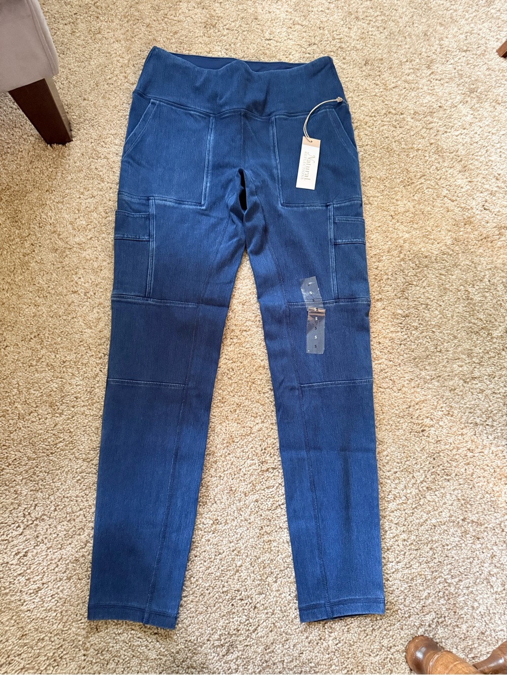 Natural Reflections Skinny Jeans Leggings in Dark Blue